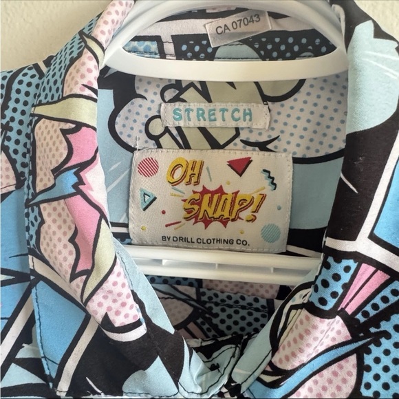Oh Snap! By Drill Clothing 90s Style Pop Art Men’s Comic Button Up Shirt Size: M - Picture 4 of 6
